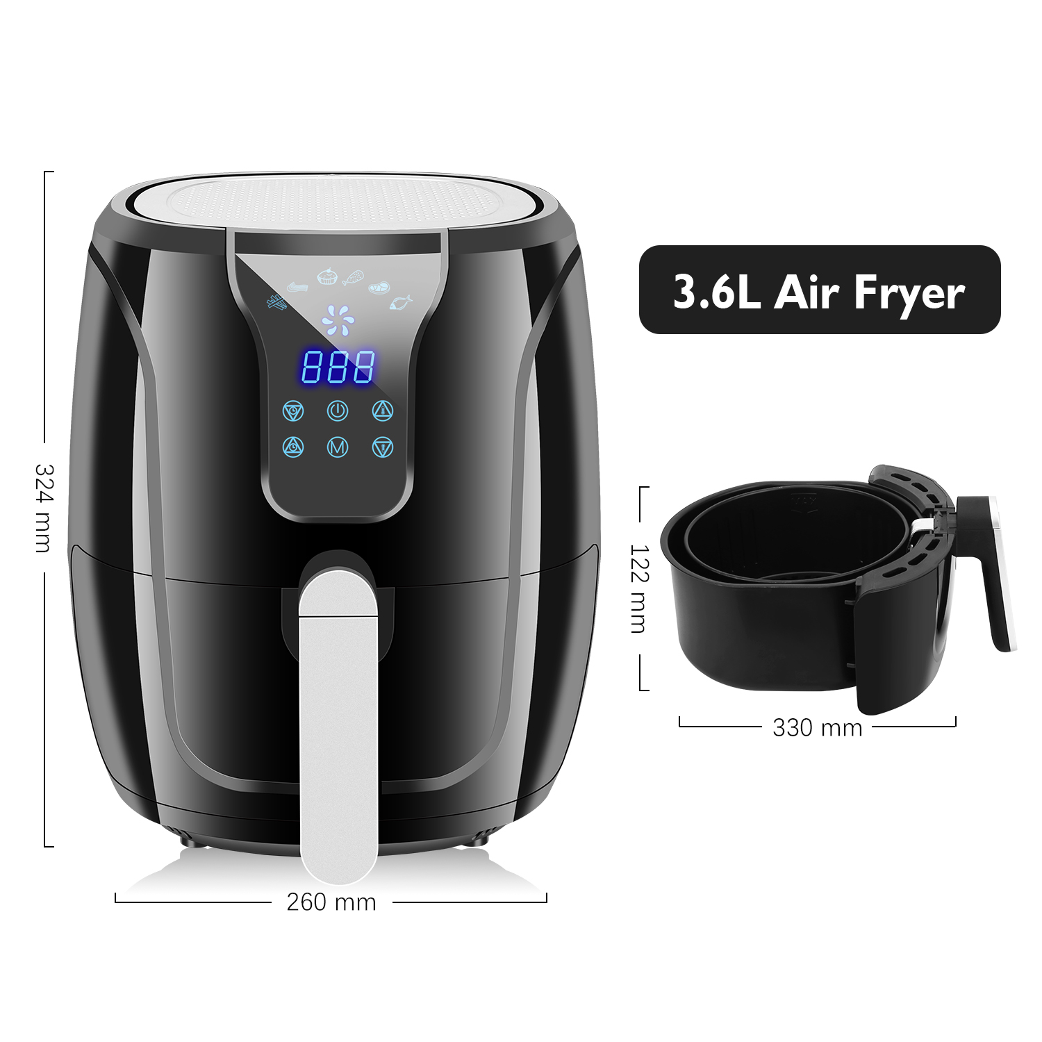 Emeril Portabke Rickcookker New Everyday Pressure Air Fryer, 8 Qt with 5 Pc  Accessory Pack, Silver - AliExpress